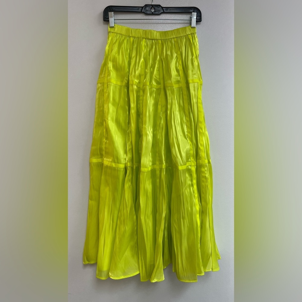 Anthropologie Midi Skirt in Bright Yellow